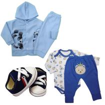 Kit Roupas de Bebê 5 Peças Conjunto Body Mijão Sapatinho Kit Roupas de Bebê 5 Peças Conjunto Body Mijão Sapatinho