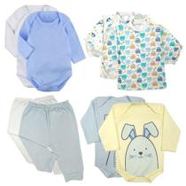Kit Roupas de Bebê 8 Peças Camiseta Body Longo e Mijão Promo Kit Roupas de Bebê 8 Peças Camiseta Body Longo e Mijão Promo