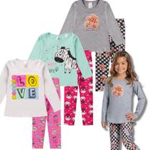 Kit Roupas de Menina Combo 3 Conjuntos 1/2/3/4/6/8 Anos