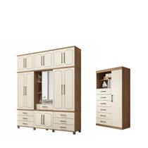 Kit Roupeiro Espelho e Multi Uso Wilma Jatoba Areia Kit Roupeiro Espelho e Multi Uso Wilma Jatoba Areia