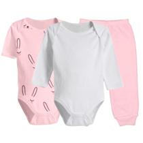 Kit Roupinhas de Bebê 3 Peças Body e Calça Mijão Pé Aberto Kit Roupinhas de Bebê 3 Peças Body e Calça Mijão Pé Aberto