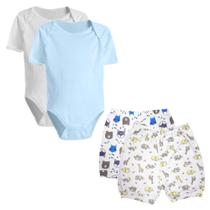 Kit Roupinhas de Bebê 3 Peças Body e Calça Mijão Pé Aberto Kit Roupinhas de Bebê 3 Peças Body e Calça Mijão Pé Aberto