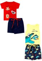 Kit Roupinhas de Bebe Kit 4 Peças: 2 Camisetas + 2 Shorts