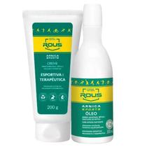 Kit Rous Arnica Sports 1 Creme 200g 1 Óleo de massagem 300ml Dagua Natural Kit Rous Arnica Sports 1 Creme 200g 1 Óleo de massagem 300ml Dagua Natural