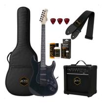 Kit Rove Guitarra Tagima Strato Tg500 Bk Black Completo