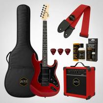 Kit Rove Music Guitarra Eletrica Tagima 2s 1h Sixmart Ca Candy Apple Completo