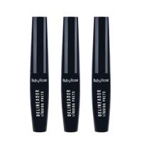 Kit Ruby Rose Delineador Líquido Preto 5,8ml Hb-8406 1 C/3