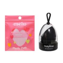 Kit Ruby Rose Esponja Maquiagem Fluffy Puff+Esponja Midnig Kit Ruby Rose Esponja Maquiagem Fluffy Puff+Esponja Midnig
