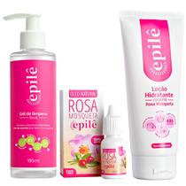 Kit Rugól Epilê Gel Facial + Rosa Mosqueta + Loção Hidratante Kit Rugól Epilê Gel Facial + Rosa Mosqueta + Loção Hidratante