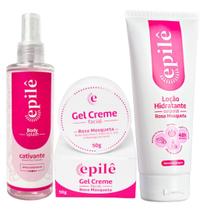 Kit Rugól Epilê Loção Hidratante + Gel Creme + Body Splash
