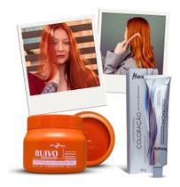 Kit Ruivo Acobreado Matização 250g + Coloração 8.44 Mairibel Kit Ruivo Acobreado Matização 250g + Coloração 8.44 Mairibel