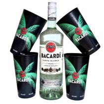 Kit Rum Bacardi Superior Carta Blanca 980ml + 4 Copos Kit Rum Bacardi Superior Carta Blanca 980ml + 4 Copos