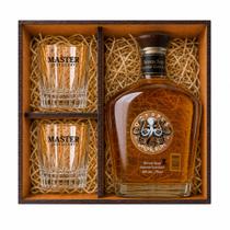 Kit Rum Seven + 2 Copos Vegas + Caixa Premium Presenteável