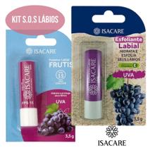 Kit S.O.S Labial Hidratante Labial Isacare + Esfoliante Scrub Labial
