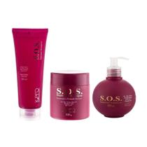 Kit s.o.s summer sh 240ml + cond leave-in 300ml + masque 500g - kpro