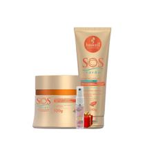 Kit S.O.S Verão 1 Máscara 300g 1 Creme Pré e Pós Sol 240g Haskell + Presente Lourre 15ml