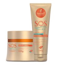 Kit S.O.S Verão 1 Máscara 300g 1 Creme Pré e Pós Sol 240g Haskell Kit S.O.S Verão 1 Máscara 300g 1 Creme Pré e Pós Sol 240g Haskell