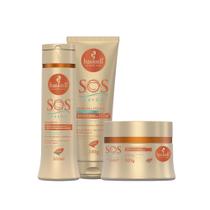 Kit S.O.S Verão - Shampoo 300ml + Máscara 300g + Creme Pré e Pós Sol 240g - Haskell Kit S.O.S Verão - Shampoo 300ml + Máscara 300g + Creme Pré e Pós Sol 240g - Haskell
