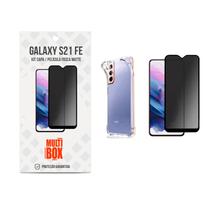 Kit S21FE - Capa Transparente E Película de Cerâmica Fosca Matte Galaxy S21 FE Kit S21FE - Capa Transparente E Película de Cerâmica Fosca Matte Galaxy S21 FE