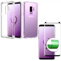 Kit S9 Plus - Capa Capinha Transparente para Samsung Galaxy S9 Plus + Película de Cerâmica 9D