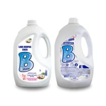 Kit Sabão Líquido Coco Bebe Amaciante White 5 Litros Cada Barbarex