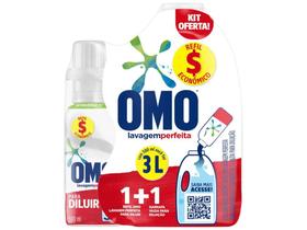 Kit Sabão Líquido Concentrado com Garrafa Omo - Lavagem Perfeita 500ml