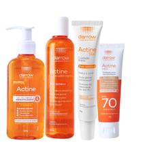 Kit Sabonete 140g + Tônico Adstringente 190ml + Gel Secativo Gel Trat 30g + Protetor Solar Com Cor Pele Morena