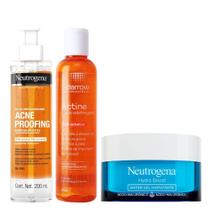 Kit Sabonete Acne Proofing + Tônico Adstringente Actine + Hydro Boost Gel 50g