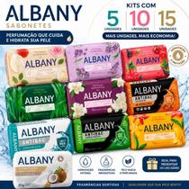 Kit Sabonete Albany 85g com 5, 10 ou 15 Unidades Fragrâncias Sortidas Perfumado Uso Diário Kit Sabonete Albany 85g com 5, 10 ou 15 Unidades Fragrâncias Sortidas Perfumado Uso Diário
