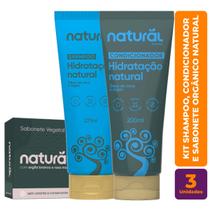 Kit Sabonete Argila Branca & Rosa Mosqueta, Shampoo e Condicionador Natural da Linha Oleo de Coco e Argan - Orgânico Nat Kit Sabonete Argila Branca & Rosa Mosqueta, Shampoo e Condicionador Natural da Linha Oleo de Coco e Argan - Orgânico Nat