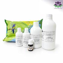 Kit Sabonete Artesanal para Iniciantes Material Completo Glicerina, Essência, Corante, Extrato Glicólico, Luril e Fórmulação e Passo a Passo