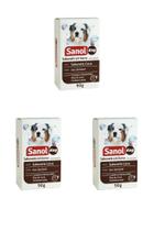 Kit Sabonete Barra Sanol Dog Coco para cães e gatos - 3X90g