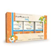 Kit Sabonete Barra Vegano Puro Carinho 3 Uni. de 90g Physalis