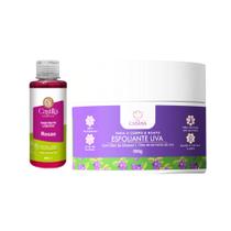 Kit Sabonete Castilla 200mL (Rosas ou Aroeira) + Esfoliante Fio Cabana 300g Vegano e Perfumado