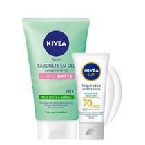 Kit Sabonete Controle do Brilho 150ml + Protetor Solar FPS 70 Sem Cor Kit Sabonete Controle do Brilho 150ml + Protetor Solar FPS 70 Sem Cor