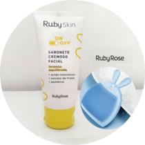 Kit Sabonete Cremoso Hidratação Facial On Off e Esponja Facial Coelhinho - Ruby Rose