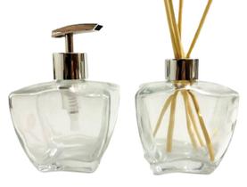 Kit Sabonete Cromado E Difusor Estrela Transparente 280 Ml - Prata