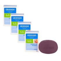 Kit Sabonete em Barra de Glicerina Granado Bebê Lavanda 90g c/4 unidades