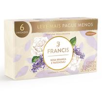 Kit Sabonete Em Barra Francis Rosa Branca E Patchouli 90g - 6 Unidades