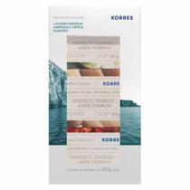 Kit Sabonete em Barra Korres Amêndoa e Cereja, Algodão e Lavanda Marinha Kit Sabonete em Barra Korres Amêndoa e Cereja, Algodão e Lavanda Marinha
