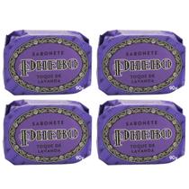 Kit Sabonete em Barra Phebo de Glicerina Toque de Lavanda 90g 04 unindades