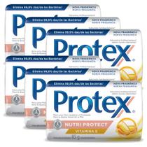 Kit Sabonete em Barra Protex Nutri Protect Vitamina E 85g com 6 unidades