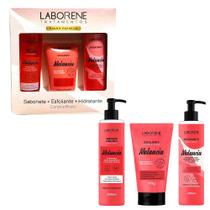 Kit Sabonete, Esfoliante e Hidratante Melancia Corpo E Rosto Laborene