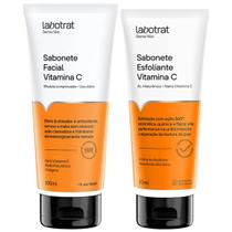 Kit Sabonete Facial + Esfoliante Vitamina C Liquido Labotrat Dermo Skin Care Ação Secativa Rosto