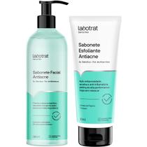 Kit Sabonete Facial Liquido + Esfoliante Antiacne Labotrat Dermo Skin Care Ação Secativa Rosto Kit Sabonete Facial Liquido + Esfoliante Antiacne Labotrat Dermo Skin Care Ação Secativa Rosto