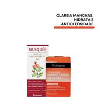 Kit Sabonete Facial Neutrogena Rosa Mosqueta Limpa, Clareia e Hidrata