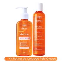 Kit Sabonete Gel Com Vitamina C 140g Actine + Tônico Adstringente Actine