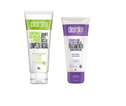 kit sabonete gel de limpeza +loção facial de tratamento clearskin Avon