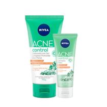 Kit Sabonete Gel de Limpeza Profunda Nívea + Esfoliante Acne Control Eficaz 75ml