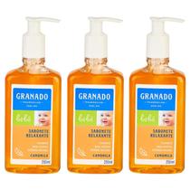 Kit Sabonete Granado Camomila Líquido de Glicerina Bebê 250ml 03 unidades